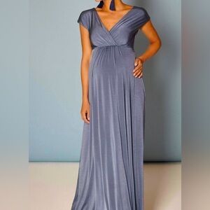 Tiffany Rose FRANCESCA MATERNITY MAXI DRESSIn Steel Blue Size 3 or 8-10 US